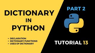 Famous Tutorial#13 Dictionary in Python Part02 #python #pythonprogramming #python3 Net Worth