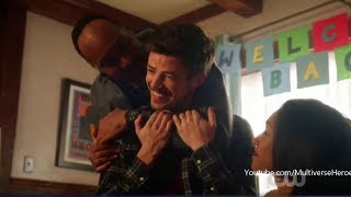 The Flash 4x13 Ending Team Flash celebrates for Barry, DeVoe's new body