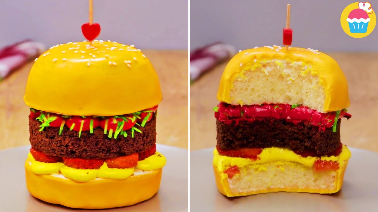 ⁣Nyam Nyam Vietnamese | Cách làm bánh hamburger | Burger Cake