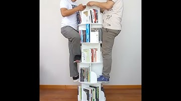Rotating Bookshelf 360 Degree Storage Rack #home #bookcase #wood #furniture #homedecor