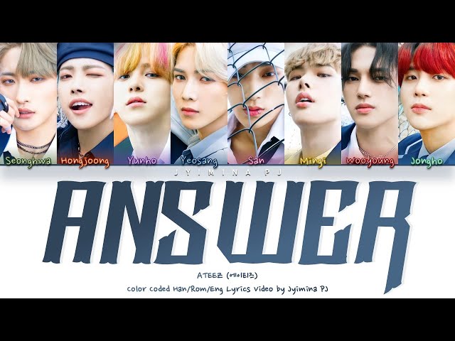 [KINGDOM] ATEEZ (에이티즈) - 'Answer: Ode To Joy' Lyrics (Color Coded_Han_Rom_Eng) class=