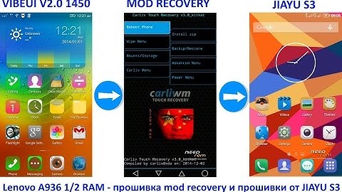 Lenovo A936 (1/2 RAM) - прошивка mod recovery и прошивки от JIAYU S3