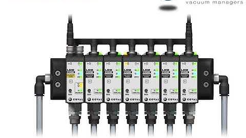 Bomba de vacío compacta con BUS de comunicación Ethernet/IP, PROFINET, CANopen, LEMCOM COVAL
