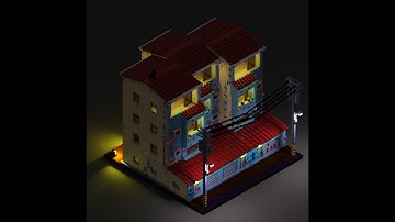 MagicaVoxel - Terraced house