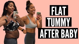 HOW TO GET A FLAT STOMACH AFTER BABY | GET RID OF MUMMY TUMMY | SNATCHED WAIST POSTPARTUM