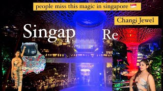 Watch this before flying to Singapore, Rain Vortex सिंगापूर एयरपोर्ट वर आहे हा सुंदर वॉटरफॉल | vlog
