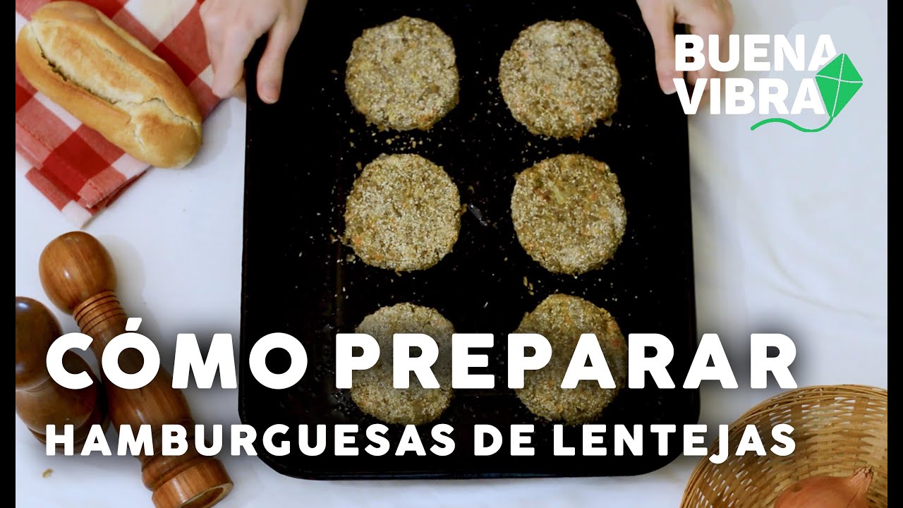VEGGIE BURGER: Cómo hacer HAMBURGUESAS de LENTEJAS