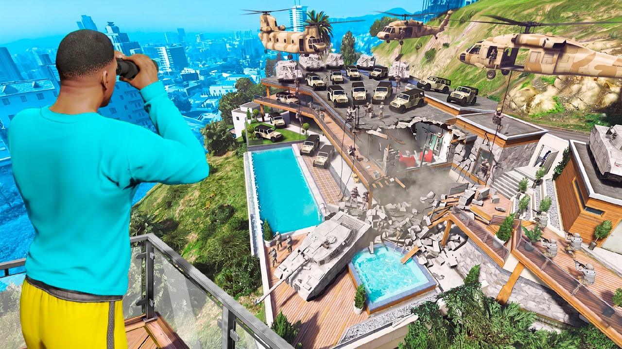 O EXÉRCITO INVADIU A CASA DO FRANKLIN NO GTA 5!