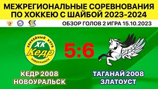 2008-Кедр Новоуральск-Таганай-2008 Златоуст. 2 игра 15.10.2023. Обзор голов.