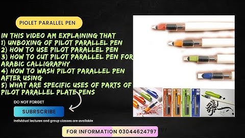 Pilot parallel pen/How to use/how to refill/how to wash/ #tutorial #youtube #unboxing #calligraphy