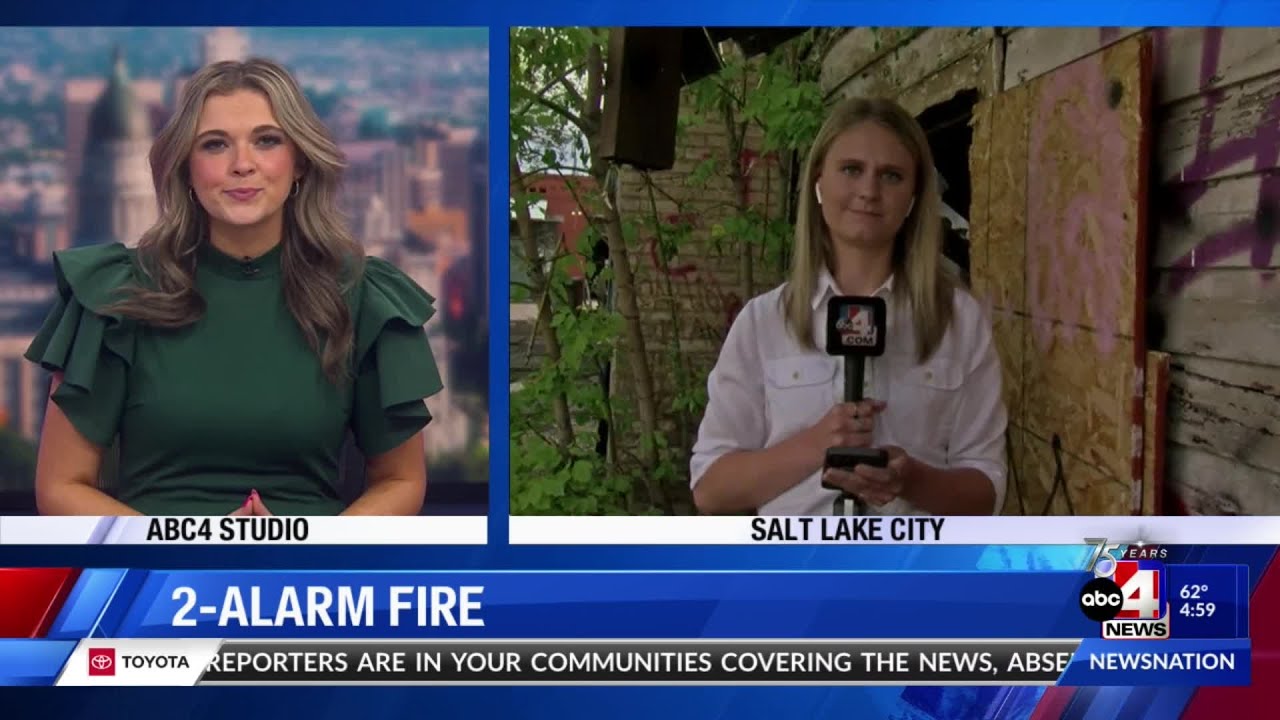 Firefighters respond to 2-alarm fire in Salt Lake City - YouTube