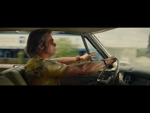 once upon a time in hollywood brad pitt driving scene