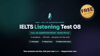 IELTS Listening Practice Test 2026 with Answers | Full 40-Question Test 08 (Exam-Style)
