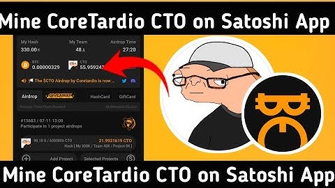 How To Mine Coretardio On Satoshi App | CTO Airdrop on Satoshi Mining App