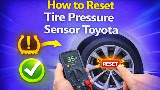 How to Reset Tire Pressure Sensor Toyota (Camry, Corolla, RAV4)