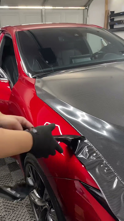 Hood wrap with the most REALISTIC carbon fiber vinyl ever!