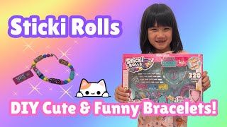 DIY Cute & Funny Bracelets with Sticki Rolls! 🌈✨ Unbox & Create with Me! | Part 1