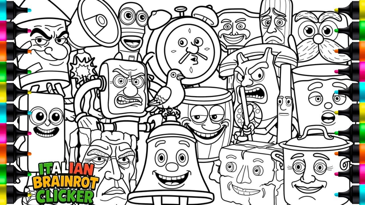 Вся семья Сахур, часть 1 / ЛУЧШИЕ итальянские раскраски с животными-мозговиками / Музыка NCS