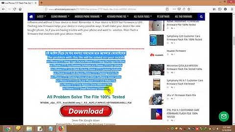 ice Phone i777 Flash File 2nd MT6580 8.0 FRP Hang Logo & Dead Recovery Stock Rom