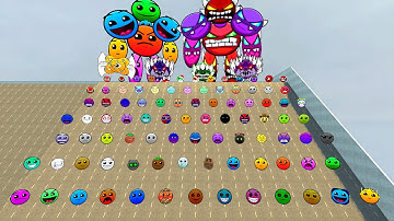 Lobotomy Dash and Geometry Dash Nextbots Family Chase me in Garry