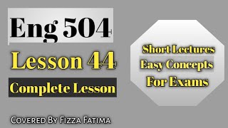 Eng 504|Lesson 44|ShortLecture|SLA