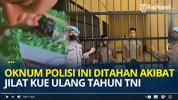 2 Polisi Ini Ditahan dan Minta Maaf Akibat Jilat Kue Ulang Tahun TNI dan Beri Ucapan Nyeleneh