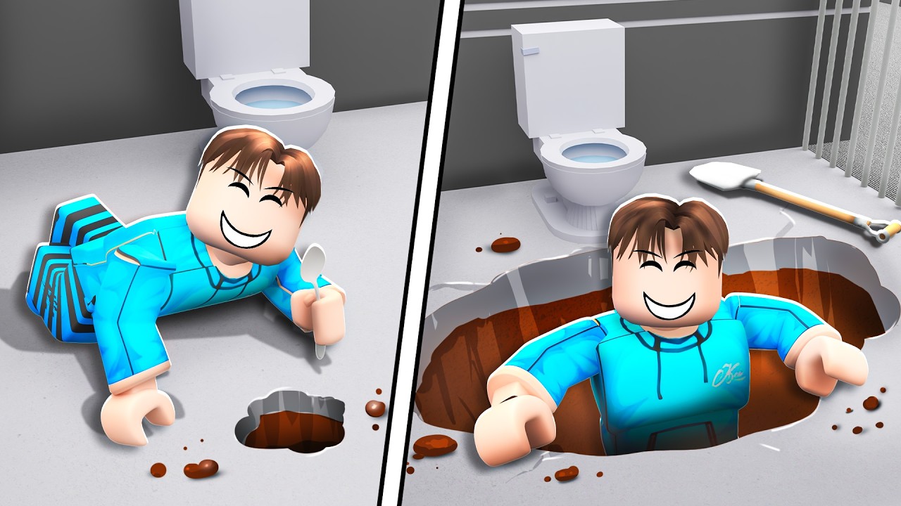 روبلوكس هربنا من السجن انا واخوي وفصفص !