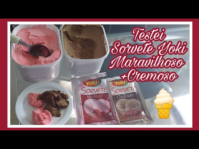 como fazer sorvete de saquinho yoki super cremoso/ rápido e fácil gastando  pouco🍦🍦 