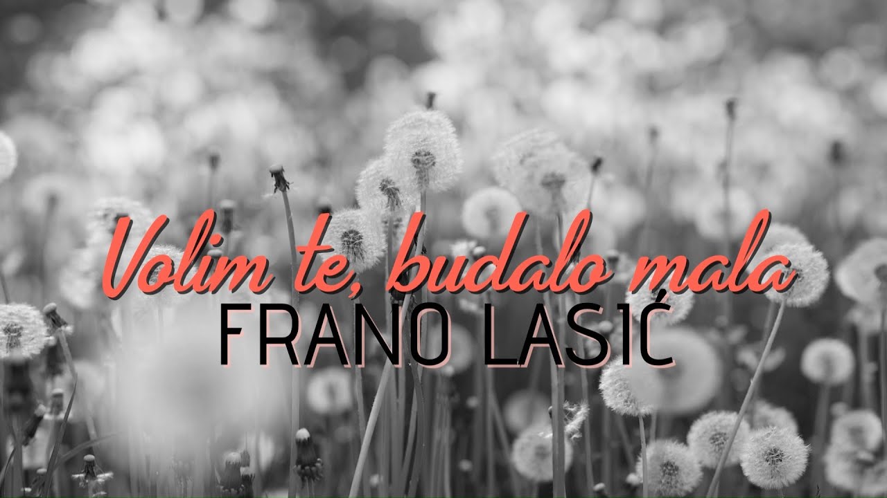 Frano Lasi   Volim te budalo mala Official lyric video