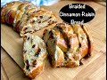 Easy 5 Minute Knead Braided Cinnamon Brown Sugar Raisin Bread with or without stand mixer in 2 hours