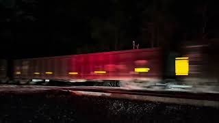 CSX 4587 Leads Long CSX M409-06 SB Manifest Train With Mid DPU Thru Mars Bluff SC