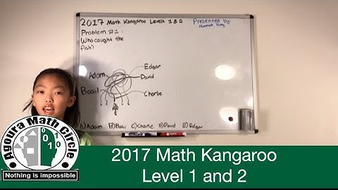 Math Kangaroo 2017 Levels 1 and 2 Solutions Presented by Hannah Yang
