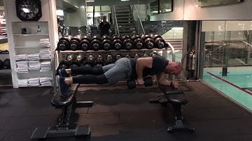 3 point plank position row