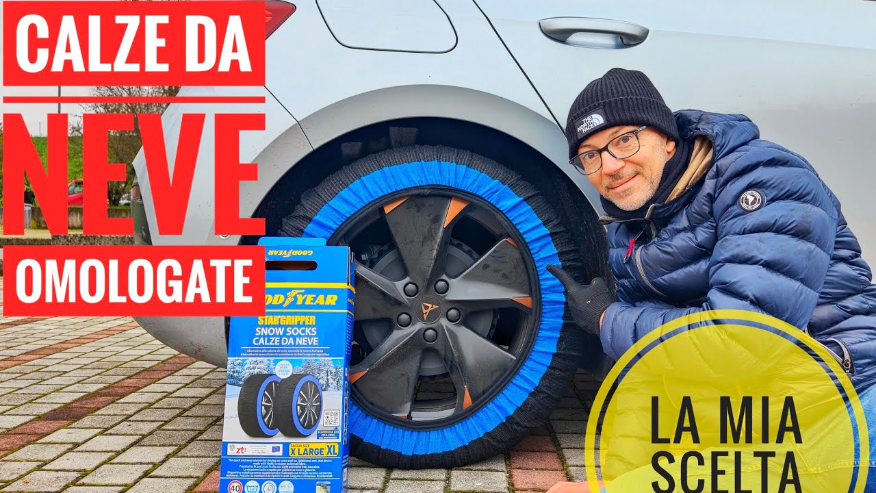 CALZE DA NEVE OMOLOGATE per auto Goodyear star gripper:vi spiego come si  montano e a chi sono adatte 