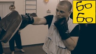 Ударная техника от Виктора Панасюка — парная работа в перчатках с утяжелителями в Белом Журавле Ударная техника от Виктора Панасюка — парная работа в перчатках с утяжелителями в Белом Журавле