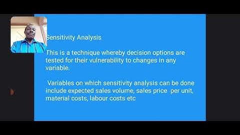 Sensitivity Analysis @gozzyacctutors
