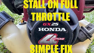 Honda GX25 Engine Bogging Down & Stalls With Full Throttle