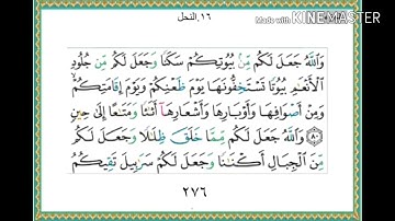 سورة النحل - من آية ( ٨٠ ) إلى آية ( ٨٧ ) - للقارئ : ياسر الدوسري .