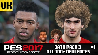 PES 2017 DATA PACK 3 ALL 153 NEW PLAYER FACES/CARAS #1 (Sturridge, Firmino, Gabriel + more!)