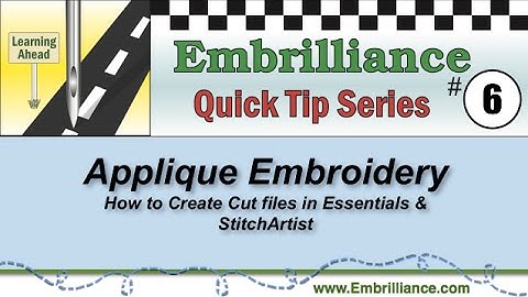 Embrilliance Quick Tip #6 - How to create cutting files from applique embroidery designs