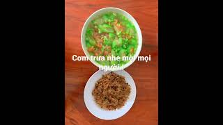 Canh mướp nấu tôm khô,tép trấu kho.! Mời cả nhà.!