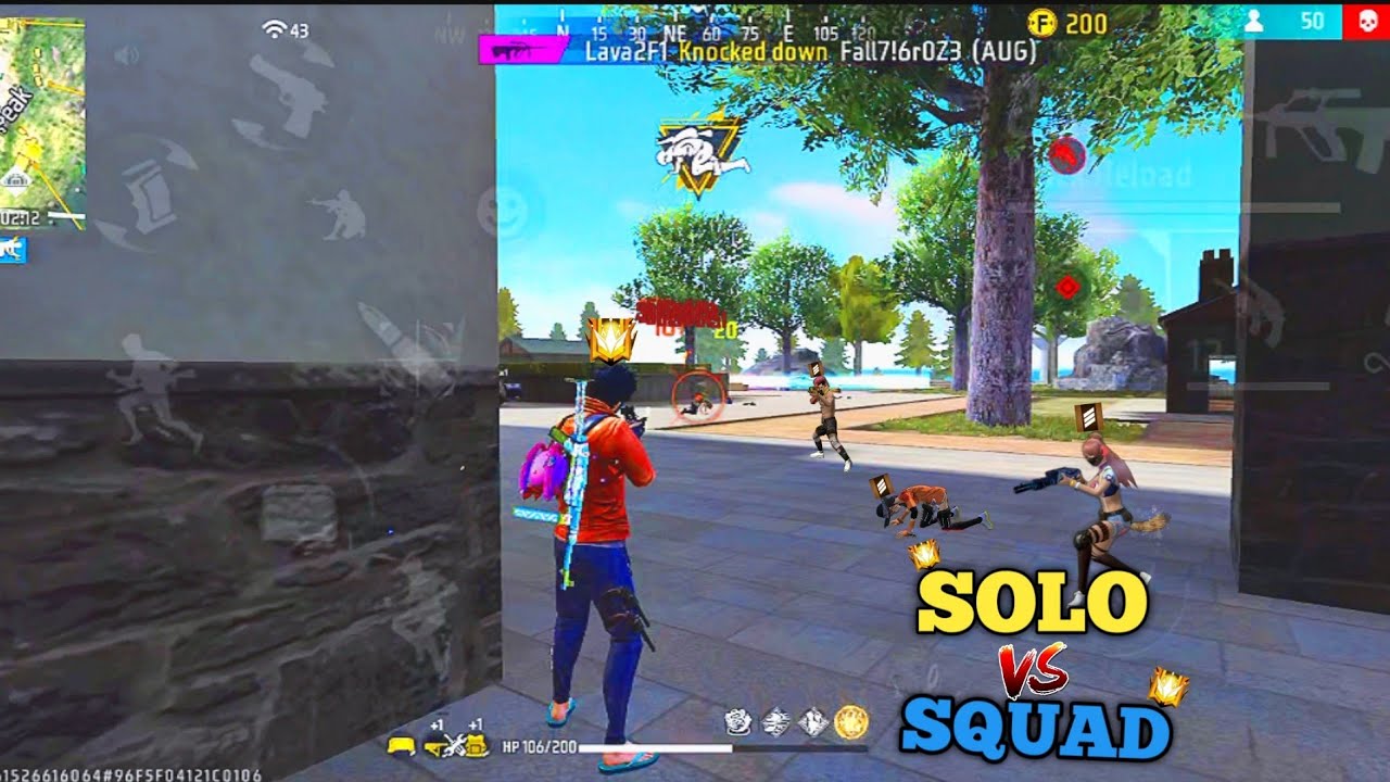 solo vs squad in freefire Max full gameplay AUG MP40 - YouTube
