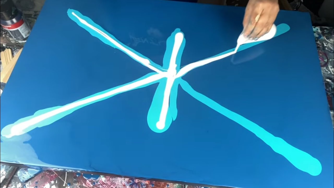 BEAUTIFUL Dutch Pour Painting- Color Shift- Fluid Art Acrylic Pour 💙🦋🦋 ...