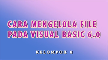 CARA MENGELOLA FILE PADA VISUAL BASIC 6.0