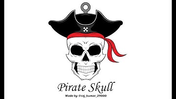 Pirate Skull Vector Design Illustrator | Adobe Illustrator