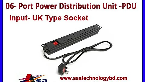 Network Rack Mount PDU, 6-Port Power Distribution Unit-PDU UK Type Socket