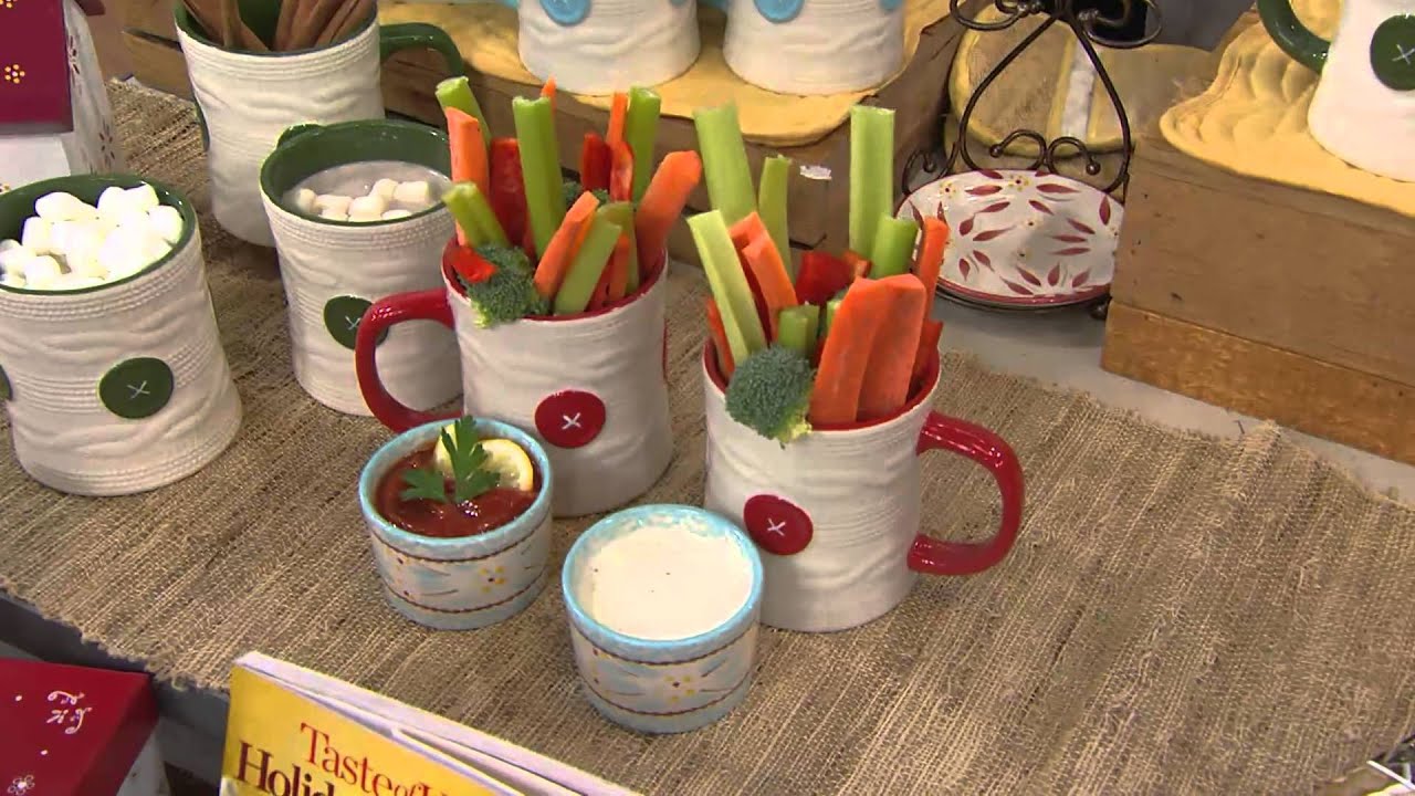 Temp-tations (4) 16 oz. Cozy Cable Knit Mugs w/Gift Box with Sharon Faetsch