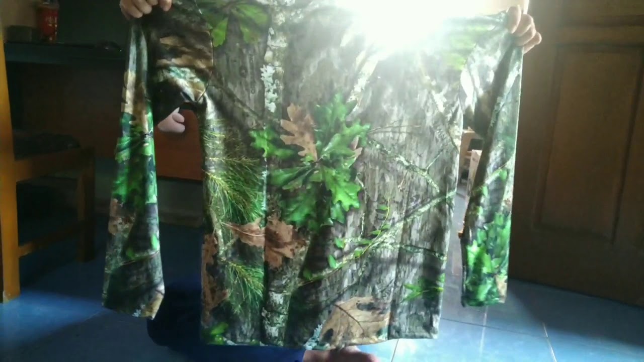  Baju  camo moasy oak hijau bahan  katun  cocok untuk berburu 