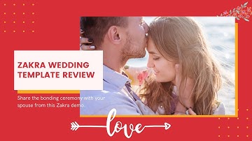 Zakra Wedding Template Review | Share the bonding ceremony with your spouse from Zakra templete.