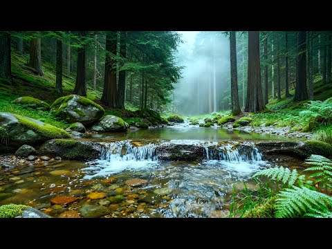 Forest Ambience Birds Singing Beautiful Stream Sounds for Sleep, Rest, Medicine, Focus Study ASMR